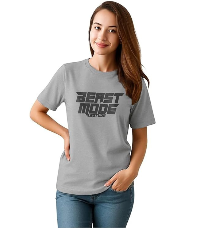 Untitled design (22) Loose Fit Round Neck Half Sleeve Cottonblend Tshirt - Image 1