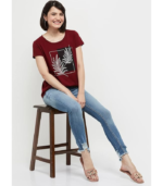 Women's Cotton Regular Fit Printed Round Neck T-Shirt - Image 3