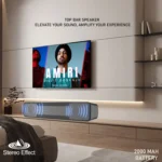 V WORTEX TOP BAR 25 W Bluetooth Speaker Bluetooth v5.0 with USB,SD card Slot,Aux Playback Time 5 hrs Black - Image 3