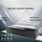 V WORTEX TOP BAR 25 W Bluetooth Speaker Bluetooth v5.0 with USB,SD card Slot,Aux Playback Time 5 hrs Black - Image 4