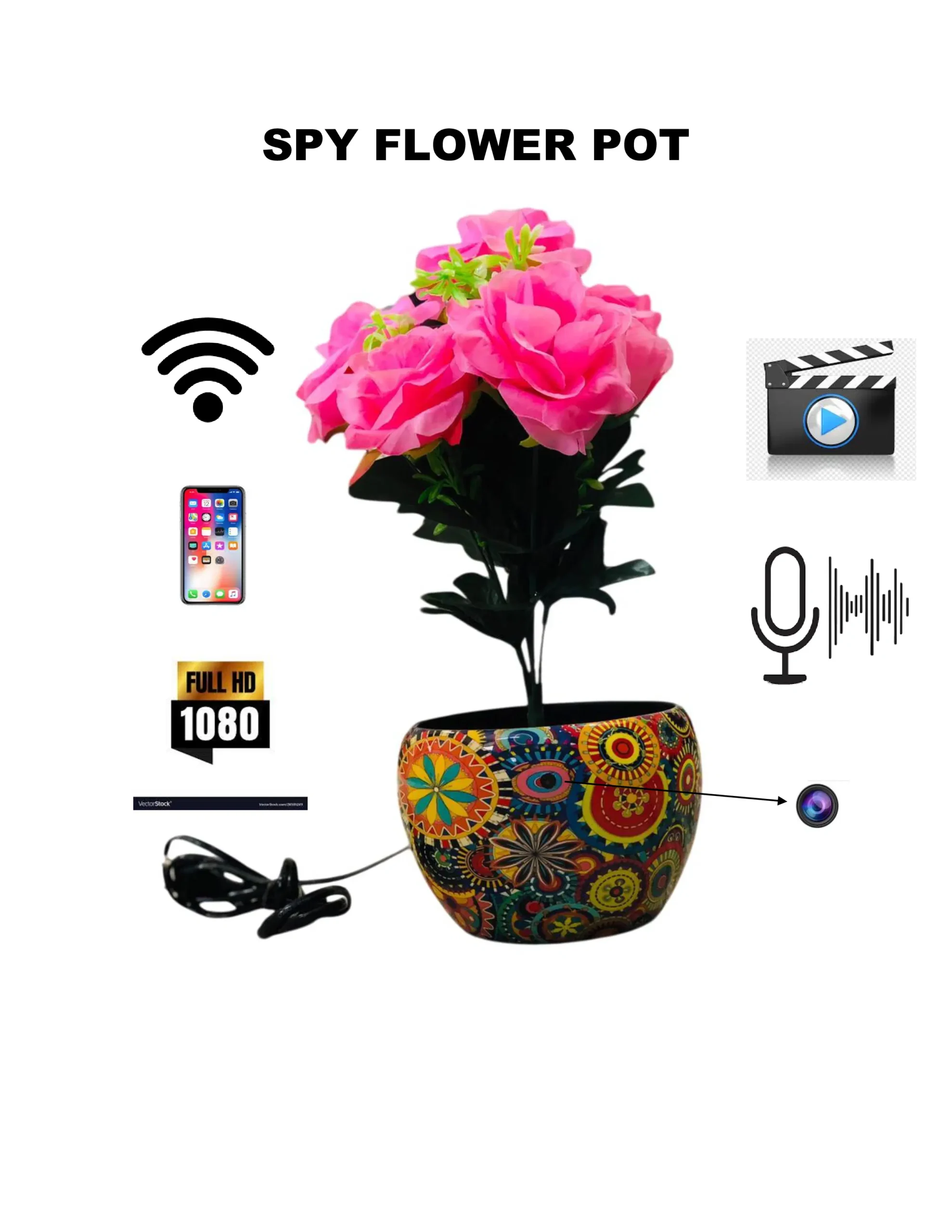 Vizio-VIZIO-SPY-FLOWER-POT-SDL666591812-1-bab45-scaled-1.webp Vizio VIZIO SPY FLOWER POT Wi-Fi Others 1080 Camera - Image 1