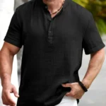 WEBRIC Black Cotton Blend Men's Shirt Style Kurta ( Pack of 1 )