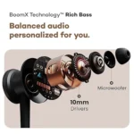 XYBEL Bluetooth Wireless Neckband, In-the-ear Bluetooth Headset with Upto 30h Talktime - Black - Image 2